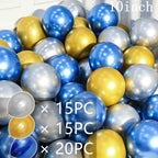50/15pcs 10inch Gold Silver Black Metal Latex Confetti Balloons For Wedding Decorations  Birthday Party Decorations Bridal Showers Baby Showers Stevvex