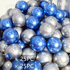 50/15pcs 10inch Gold Silver Black Metal Latex Confetti Balloons For Wedding Decorations  Birthday Party Decorations Bridal Showers Baby Showers Stevvex