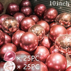 50/15pcs 10inch Gold Silver Black Metal Latex Confetti Balloons For Wedding Decorations  Birthday Party Decorations Bridal Showers Baby Showers Stevvex
