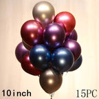 50/15pcs 10inch Gold Silver Black Metal Latex Confetti Balloons For Wedding Decorations  Birthday Party Decorations Bridal Showers Baby Showers Stevvex