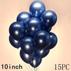 50/15pcs 10inch Gold Silver Black Metal Latex Confetti Balloons For Wedding Decorations  Birthday Party Decorations Bridal Showers Baby Showers Stevvex