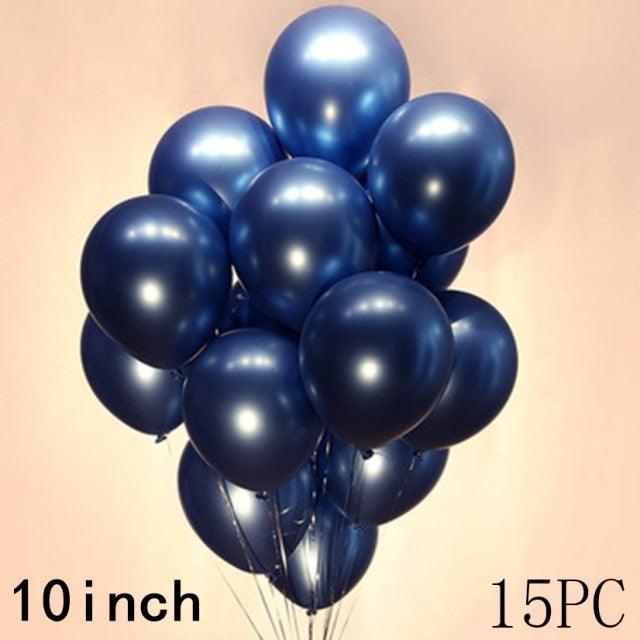 50/15pcs 10inch Gold Silver Black Metal Latex Confetti Balloons For Wedding Decorations  Birthday Party Decorations Bridal Showers Baby Showers Stevvex