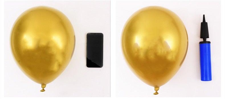 50/15pcs 10inch Gold Silver Black Metal Latex Confetti Balloons For Wedding Decorations  Birthday Party Decorations Bridal Showers Baby Showers Stevvex