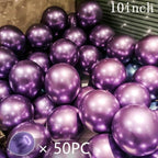 50/15pcs 10inch Gold Silver Black Metal Latex Confetti Balloons For Wedding Decorations  Birthday Party Decorations Bridal Showers Baby Showers Stevvex