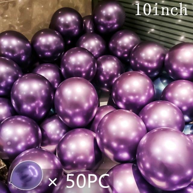 50/15pcs 10inch Gold Silver Black Metal Latex Confetti Balloons For Wedding Decorations  Birthday Party Decorations Bridal Showers Baby Showers Stevvex