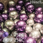 50/15pcs 10inch Gold Silver Black Metal Latex Confetti Balloons For Wedding Decorations  Birthday Party Decorations Bridal Showers Baby Showers Stevvex