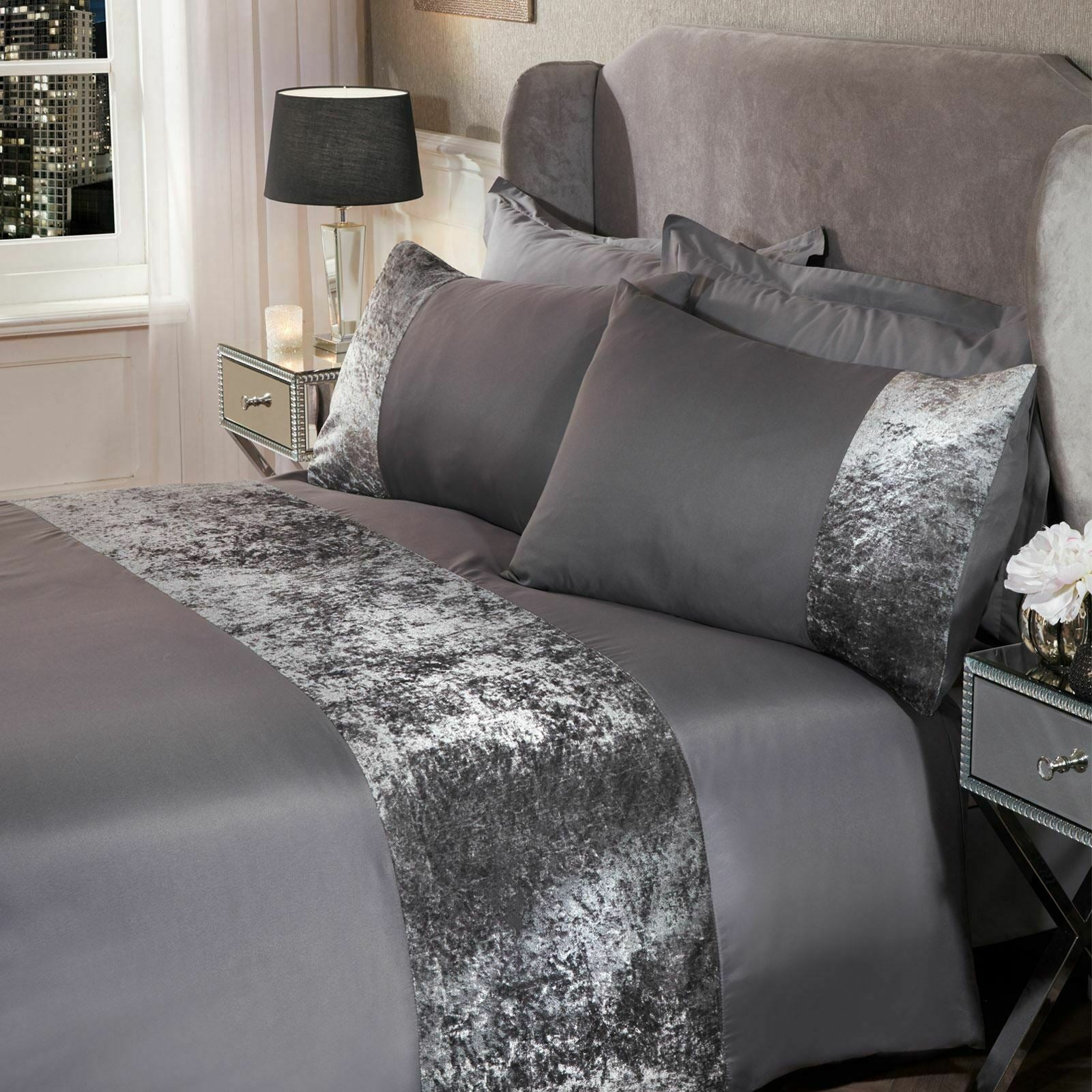Pressed velvet panel duvet cover Pi-Mart