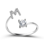 Adjustable 26 Initial Letter Ring Fashion Jewelry For Women Simple Elegant Jewelry Pi-Mart
