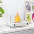 7.5" H Metal Bio Ethanol Fireplace Tabletop Ethanol Fireplace