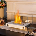 7.5" H Metal Bio Ethanol Fireplace Tabletop Ethanol Fireplace