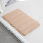 Home Bath Mat Coral Fleece Bathroom Carpet Water Absorption Non-slip Memory Foam Absorbent Washable Rug Toilet Floor Mat Pi-Mart