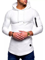 Men's Plus Size Casual Slim Fit Long Sleeve Hoodie THRIXINE