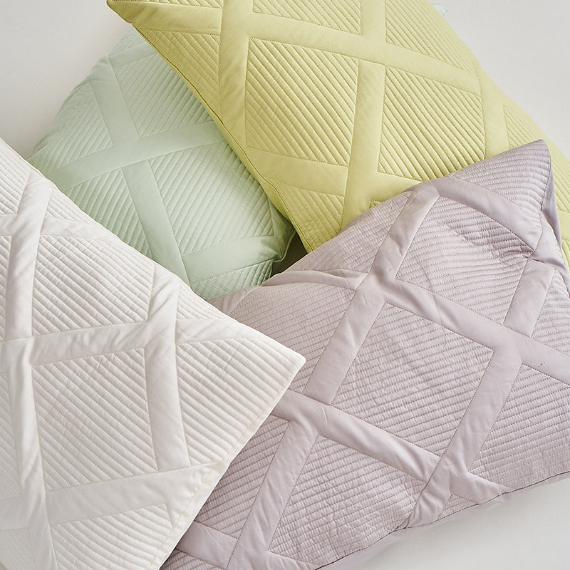 Solid Color Single Double Bed Cover Three-piece Set Of 100 Tencel Cotton Thin Summer Quilt Pi-Mart
