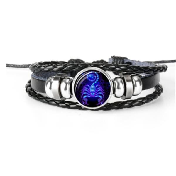 Zodiac Constellation Bracelet Braided Design Bracelet For Men Women Kids Pi-Mart
