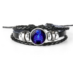 Zodiac Constellation Bracelet Braided Design Bracelet For Men Women Kids Pi-Mart
