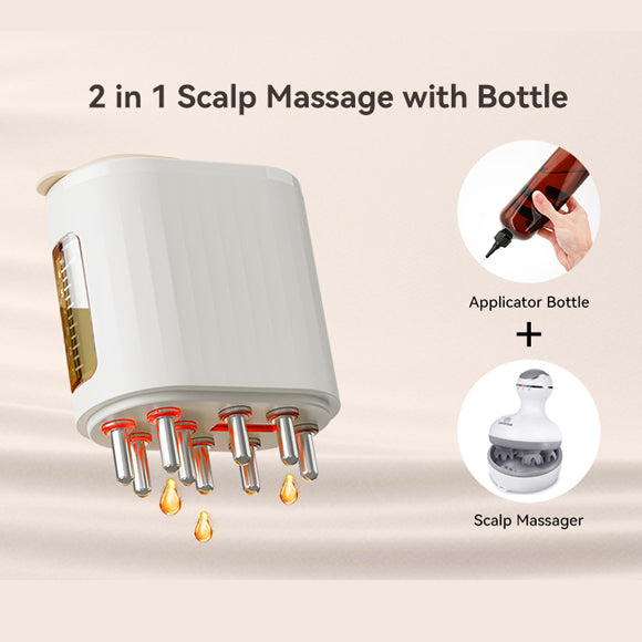 2 In 1 Electric Scalp Massager And Hair Oil Applicator Hair Massager Scalp Applicator Brush For Hair Treatment Growth Pi-Mart