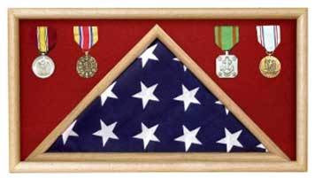 Flag Memorial Case - Fit a Flag that was Over a Coffin The Military Gift Store