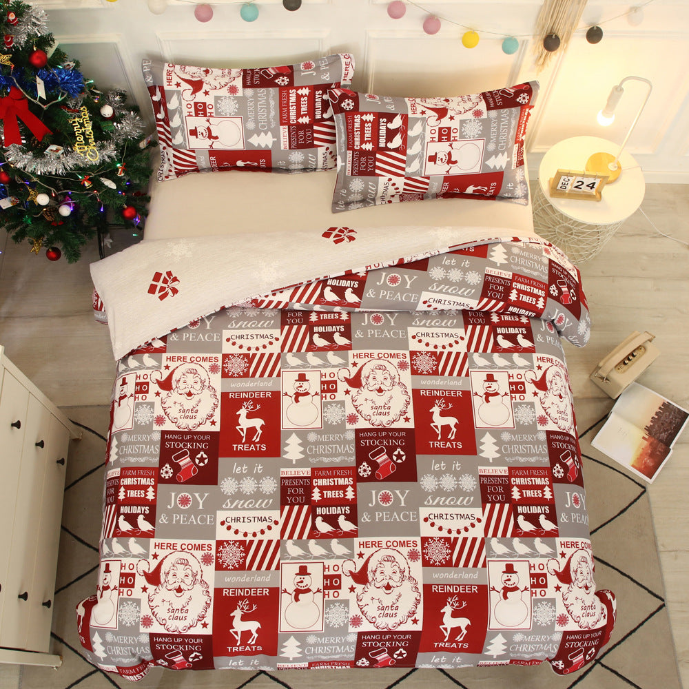 Bedding Set Snowflakes Bedding Sets Duvet Cover Warm Bed Pi-Mart
