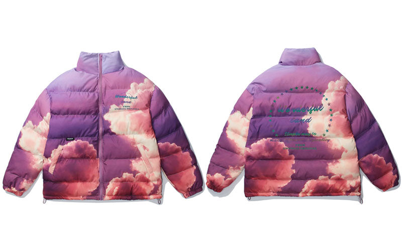 Star digital printing down jacket
