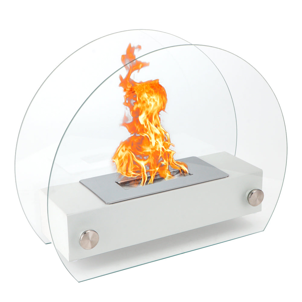4" x 14" x 11" Fire Burning Fireplace(White) Lootquake LLC