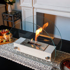 4" x 14" x 11" Fire Burning Fireplace(White) Lootquake LLC
