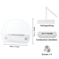 4" x 14" x 11" Fire Burning Fireplace(White) Lootquake LLC