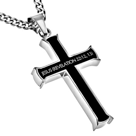 Black Iron Cross Necklace KingdomWear