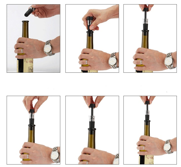 Red wine pressure bottle opener set Pi-Mart