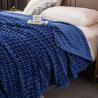 1pc Blanket Flannel/thick Blanket/grey/khaki/royal Blue/white/dark Gray/burgundy/beige/dark Brown/Silvery Gray/taro Purple/green/bedroom/guest Room/living Room/student Dormitory /car/sofa/travel Cute Multifunctional Blanket Lootquake LLC