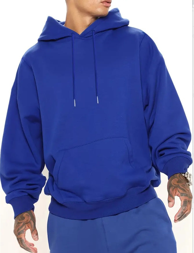 Men's Solid Color Hooded Jumper Pi-Mart