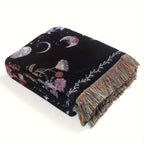 1PC Moon Phase Woven Double Sided Multipurpose Blanket Bohemian Hippie Room Decoration Abstract Geometry Blanket Tassel Woven Blanket Sofa Blanket Outdoor Hiking Backpacking Beach Travel Decorative Blanket Woven Picnic Throw Lootquake LLC