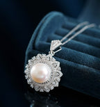 Strong Light Freshwater Pearl Pendant S925 Silver Necklace Pi-Mart