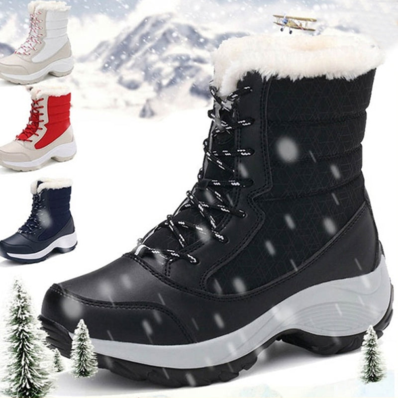 Snow Boots Plush Warm Ankle Boots For Women Winter Shoes Pi-Mart
