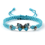 Couple Butterfly Buckle Braided Bracelet Pi-Mart