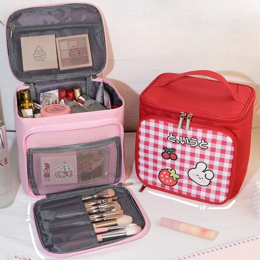 Cute Large Capacity Portable Storage Toilet Bag – Travel Bucket Cosmetic Bag for Women | Spacious Makeup Bag Organizers | Perfect Travel Makeup Bag - SJB-DIAMOND ELITES