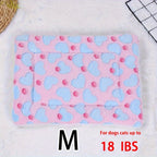 All-Season Dirt-Resistant Rectangular Pet Blanket - Comfortable Dog Paw Heart Print Pet Bed, 1pc Lootquake LLC