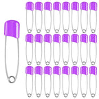 50Pcs Baby Safety Pins Plastic Head Cloth Diaper Pins Stainless Steel Sewing Safety Pins for Quilting Knitting Stitch Markers Stainless Steel Nappy Pins for Quilting Sewing Locking Safety Pins Stevvex