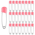50Pcs Baby Safety Pins Plastic Head Cloth Diaper Pins Stainless Steel Sewing Safety Pins for Quilting Knitting Stitch Markers Stainless Steel Nappy Pins for Quilting Sewing Locking Safety Pins Stevvex