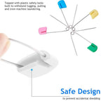 50Pcs Baby Safety Pins Plastic Head Cloth Diaper Pins Stainless Steel Sewing Safety Pins for Quilting Knitting Stitch Markers Stainless Steel Nappy Pins for Quilting Sewing Locking Safety Pins Stevvex