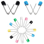 50Pcs Baby Safety Pins Plastic Head Cloth Diaper Pins Stainless Steel Sewing Safety Pins for Quilting Knitting Stitch Markers Stainless Steel Nappy Pins for Quilting Sewing Locking Safety Pins Stevvex
