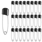 50Pcs Baby Safety Pins Plastic Head Cloth Diaper Pins Stainless Steel Sewing Safety Pins for Quilting Knitting Stitch Markers Stainless Steel Nappy Pins for Quilting Sewing Locking Safety Pins Stevvex