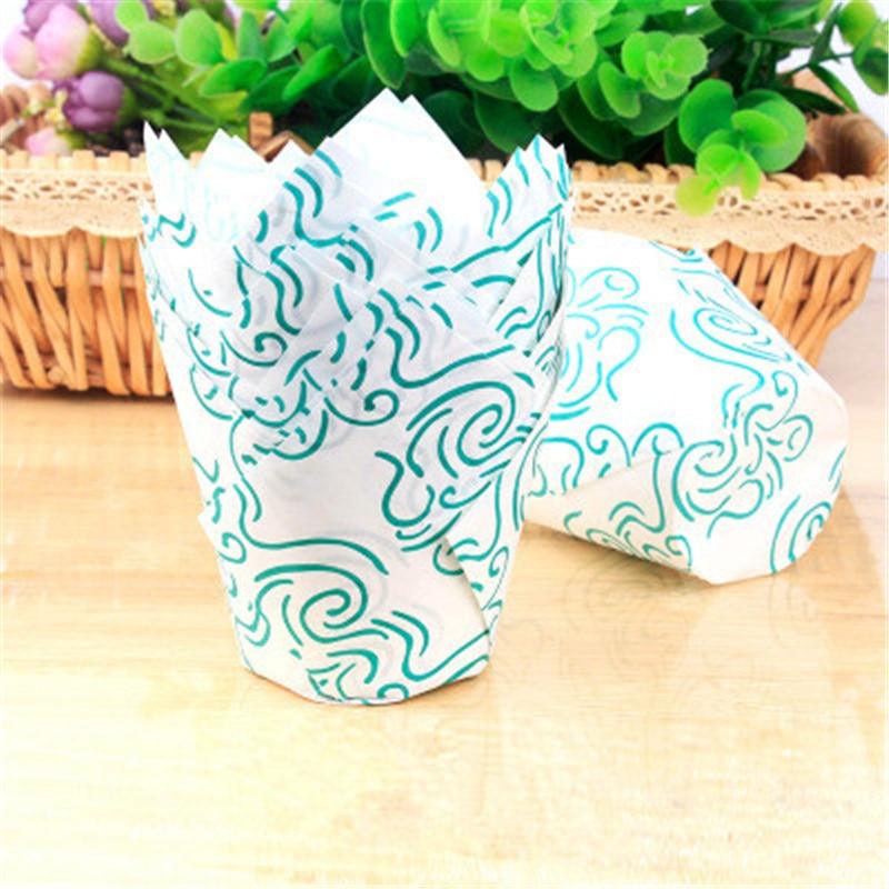 50pcs Newspaper Style Cupcake Liner Baking Cup For Wedding Party Muffin Cupcake Paper Cup Oilproof Cake Wrapper Cupcake Baking Cups Muffin Baking Liners Holders Cupcake Wrapper Brown White Bright Nature Color Stevvex