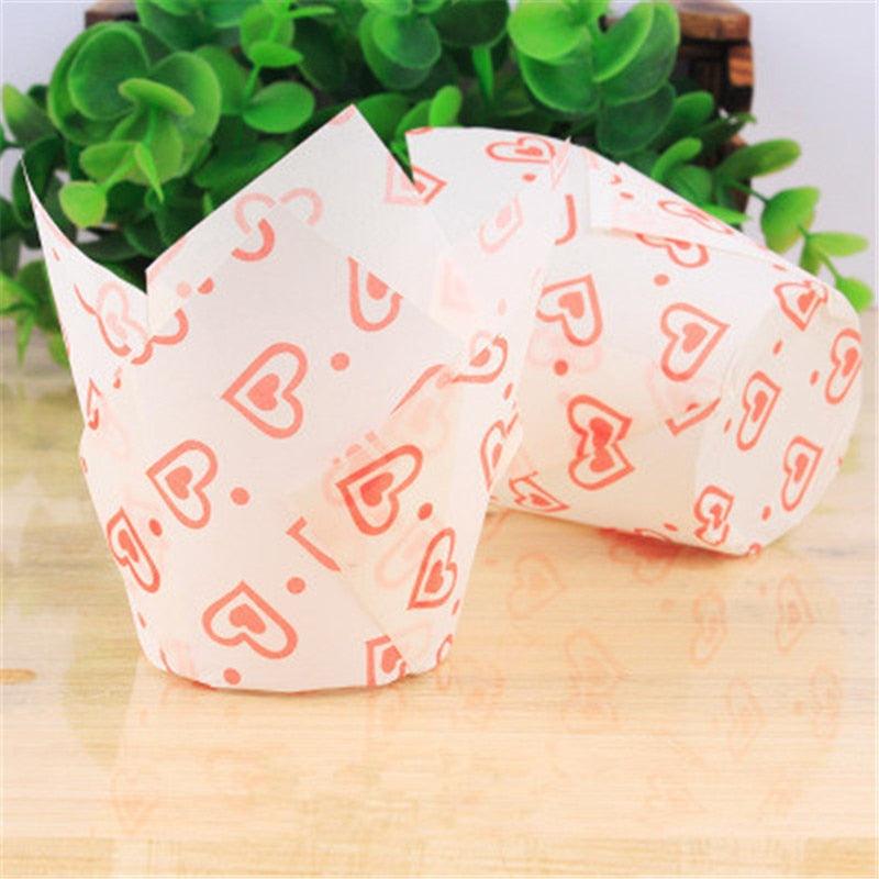 50pcs Newspaper Style Cupcake Liner Baking Cup For Wedding Party Muffin Cupcake Paper Cup Oilproof Cake Wrapper Cupcake Baking Cups Muffin Baking Liners Holders Cupcake Wrapper Brown White Bright Nature Color Stevvex