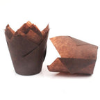 50pcs Newspaper Style Cupcake Liner Baking Cup For Wedding Party Muffin Cupcake Paper Cup Oilproof Cake Wrapper Cupcake Baking Cups Muffin Baking Liners Holders Cupcake Wrapper Brown White Bright Nature Color Stevvex
