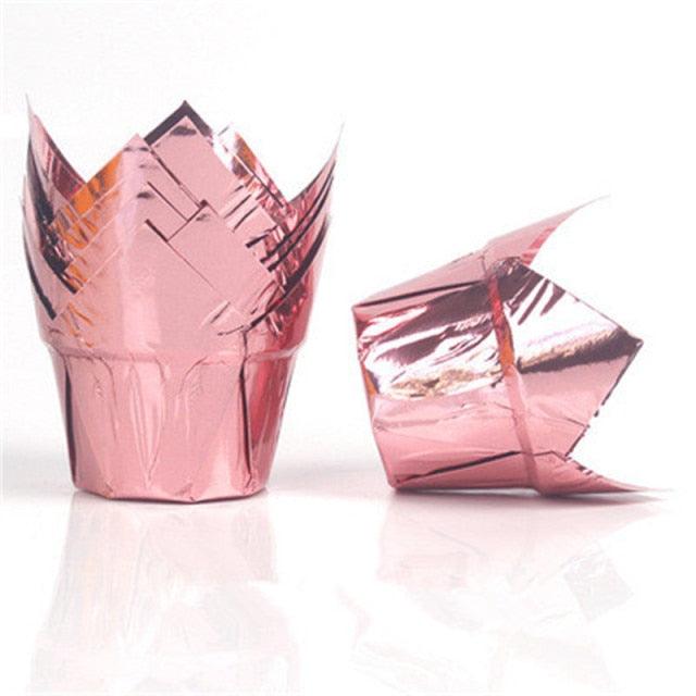 50pcs Newspaper Style Cupcake Liner Baking Cup For Wedding Party Muffin Cupcake Paper Cup Oilproof Cake Wrapper Cupcake Baking Cups Muffin Baking Liners Holders Cupcake Wrapper Brown White Bright Nature Color Stevvex