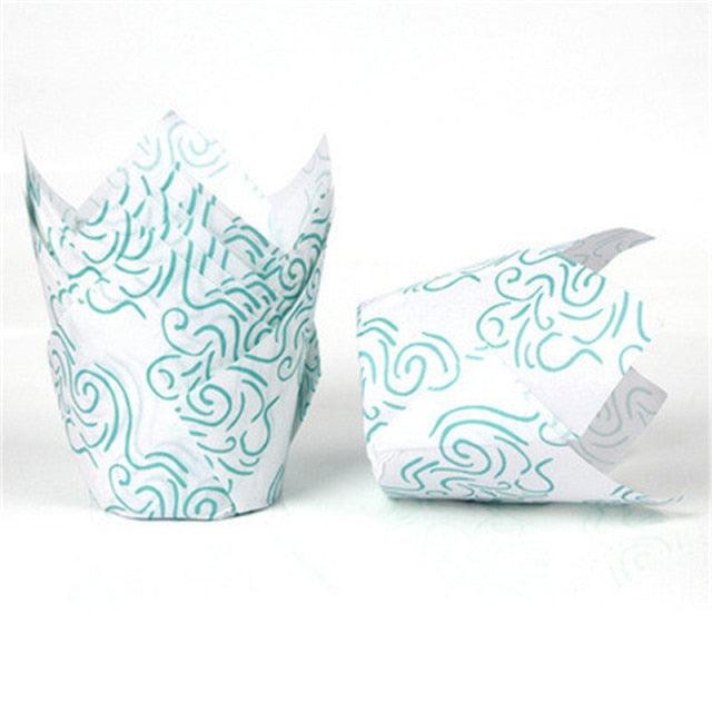 50pcs Newspaper Style Cupcake Liner Baking Cup For Wedding Party Muffin Cupcake Paper Cup Oilproof Cake Wrapper Cupcake Baking Cups Muffin Baking Liners Holders Cupcake Wrapper Brown White Bright Nature Color Stevvex