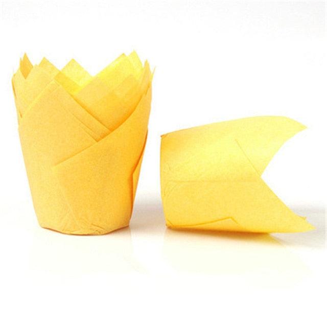 50pcs Newspaper Style Cupcake Liner Baking Cup For Wedding Party Muffin Cupcake Paper Cup Oilproof Cake Wrapper Cupcake Baking Cups Muffin Baking Liners Holders Cupcake Wrapper Brown White Bright Nature Color Stevvex