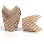 50pcs Newspaper Style Cupcake Liner Baking Cup For Wedding Party Muffin Cupcake Paper Cup Oilproof Cake Wrapper Cupcake Baking Cups Muffin Baking Liners Holders Cupcake Wrapper Brown White Bright Nature Color Stevvex
