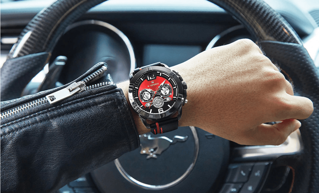 Waterproof  Quartz  Man Leather Sport Wrist Watch  Luxury Unique Design Perfect Gift - SJB-DIAMOND ELITES