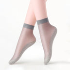 5/10 Pairs New Summer Velvet Silk Women Socks Pack Cotton Bottom Soft Fashion Ultrathin Breathable Transparent Socks Set Stevvex